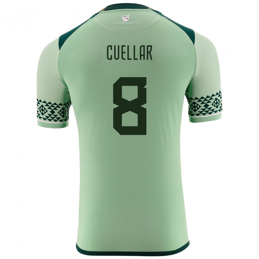 Enfant Maillot Bolivie Jaume Cuéllar #8 Vert Clair Tenues Domicile 24-26 T-Shirt Belgique