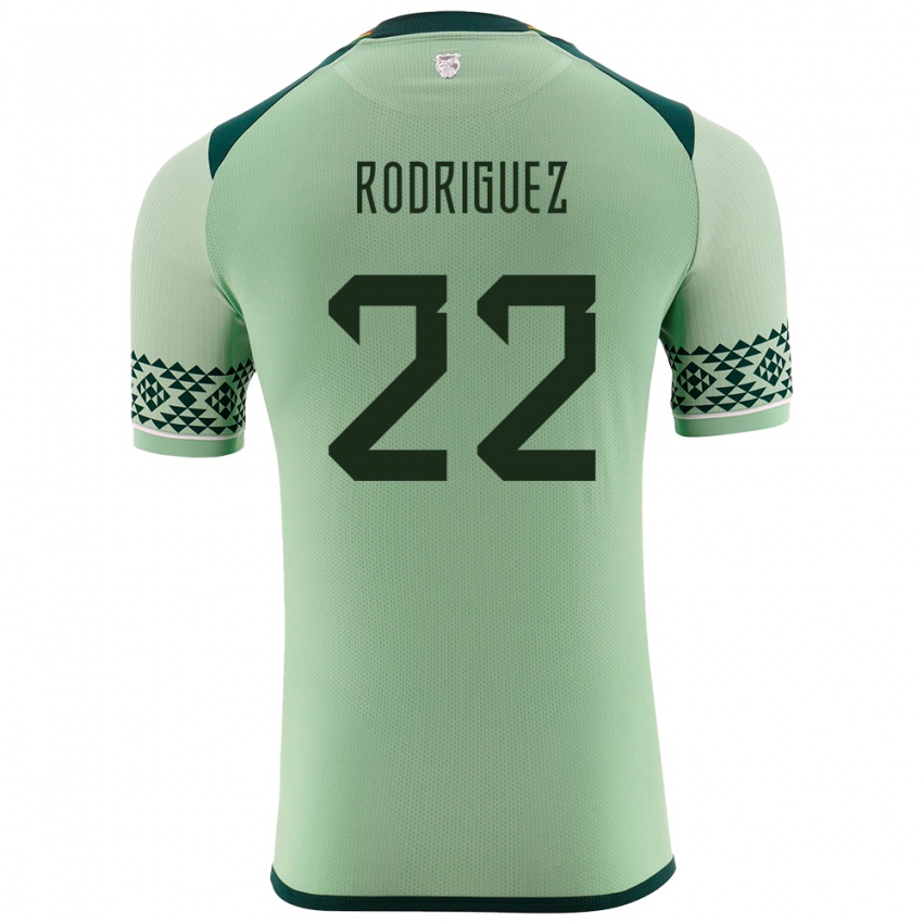 Kinder Bolivien Carlitos Rodriguez #22 Hellgrün Heimtrikot Trikot 24-26 T-Shirt Belgien