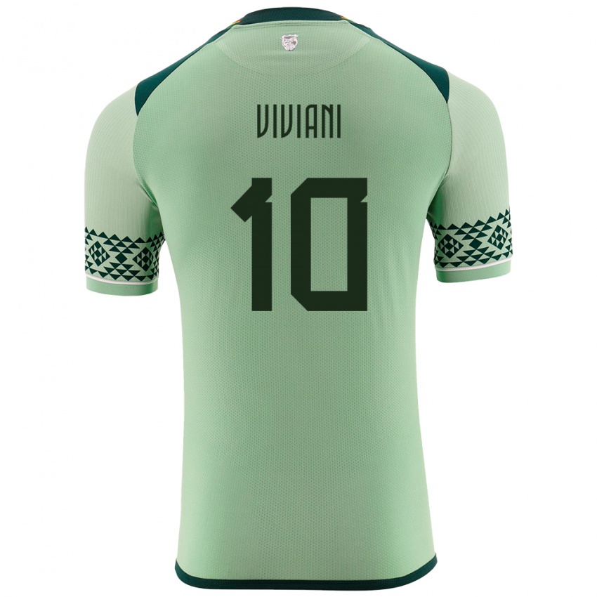 Kinderen Bolivia Leonardo Viviani #10 Licht Groen Thuisshirt Thuistenue 24-26 T-Shirt België