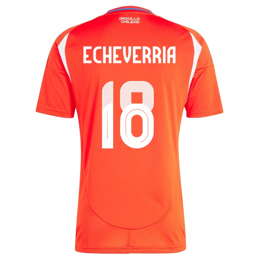 Kinderen Chili Rodrigo Echeverría #18 Rood Thuisshirt Thuistenue 24-26 T-Shirt België