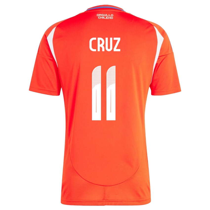 Kinder Chile Joan Cruz #11 Rot Heimtrikot Trikot 24-26 T-Shirt Belgien