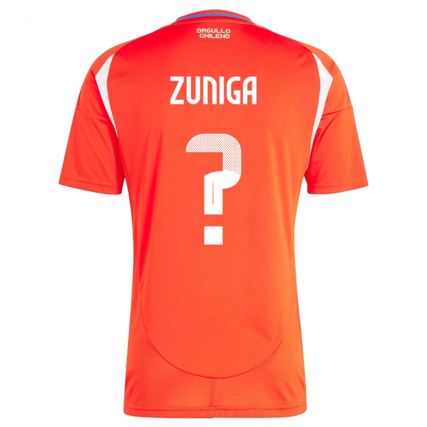 Kinderen Chili Máximo Zúñiga #0 Rood Thuisshirt Thuistenue 24-26 T-Shirt België