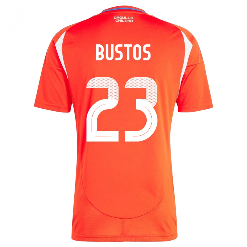 Kinder Chile Ignacia Bustos #23 Rot Heimtrikot Trikot 24-26 T-Shirt Belgien