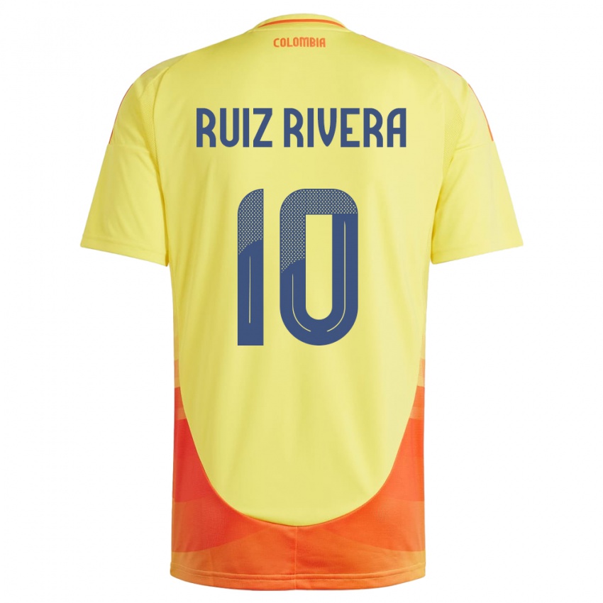 Kinderen Colombia Daniel Ruiz Rivera #10 Geel Thuisshirt Thuistenue 24-26 T-Shirt België