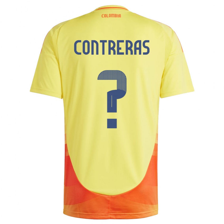 Kinderen Colombia David Contreras #0 Geel Thuisshirt Thuistenue 24-26 T-Shirt België