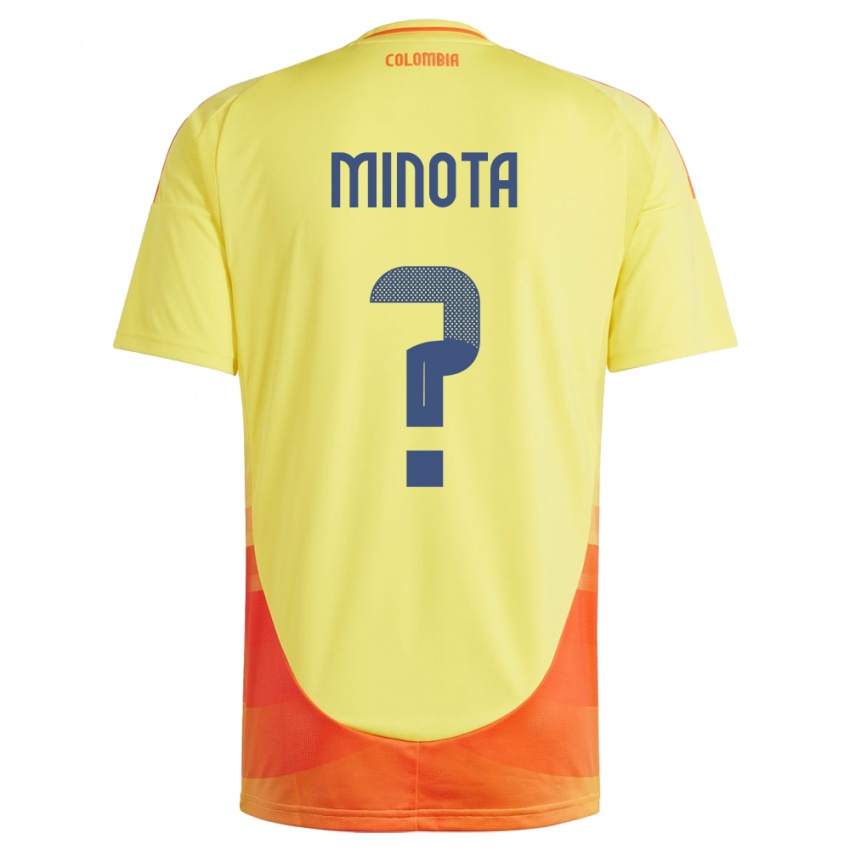 Kinderen Colombia Víctor Minota #0 Geel Thuisshirt Thuistenue 24-26 T-Shirt België