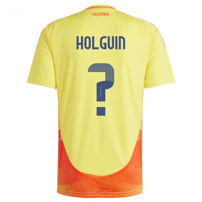 Kinder Kolumbien Juan Holguín #0 Gelb Heimtrikot Trikot 24-26 T-Shirt Belgien