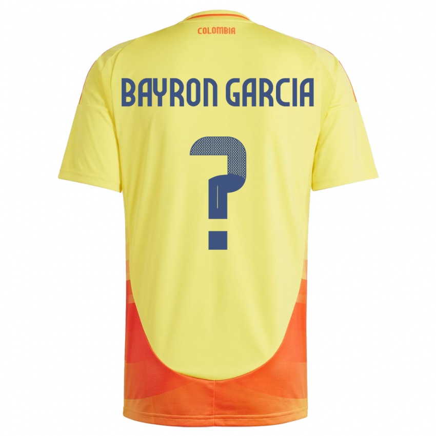 Kinder Kolumbien Bayron García #0 Gelb Heimtrikot Trikot 24-26 T-Shirt Belgien