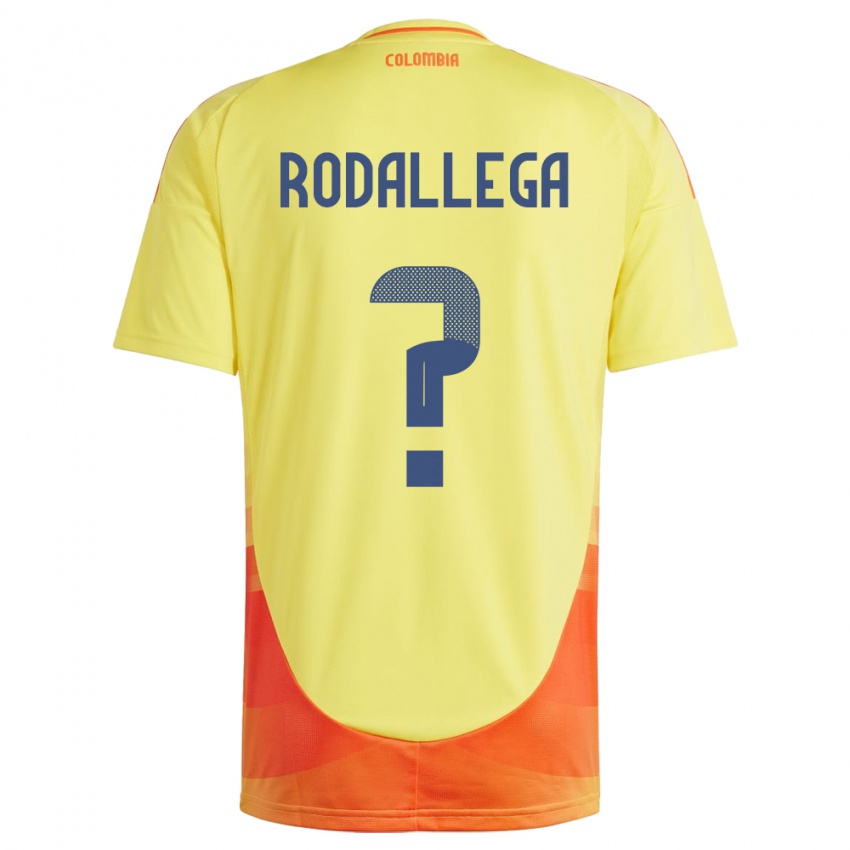 Kinder Kolumbien Johan Rodallega #0 Gelb Heimtrikot Trikot 24-26 T-Shirt Belgien