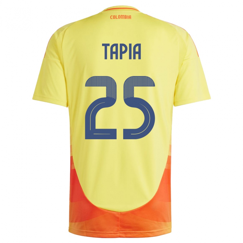 Kinderen Colombia Katherine Tapia #25 Geel Thuisshirt Thuistenue 24-26 T-Shirt België