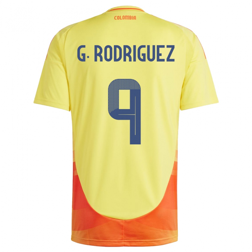 Kinder Kolumbien Gabriela Rodríguez #9 Gelb Heimtrikot Trikot 24-26 T-Shirt Belgien