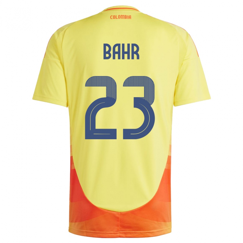 Kinderen Colombia Elexa Bahr #23 Geel Thuisshirt Thuistenue 24-26 T-Shirt België