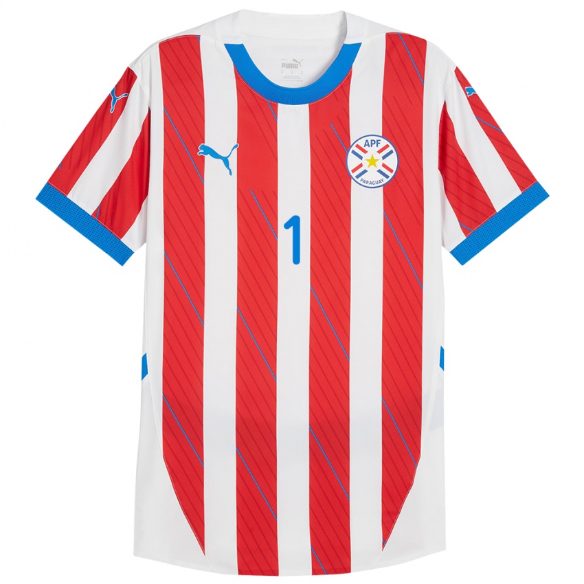 Kinderen Paraguay Facundo Insfrán #1 Wit Rood Thuisshirt Thuistenue 24-26 T-Shirt België