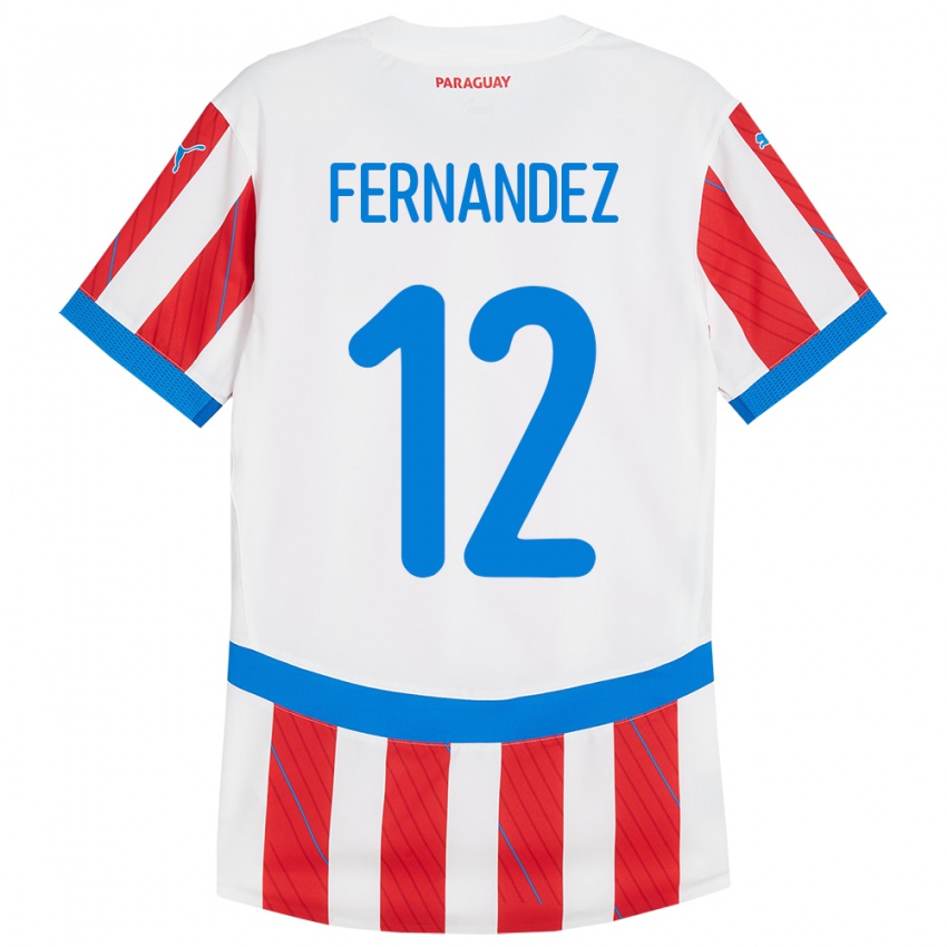 Kinderen Paraguay Gatito Fernández #12 Wit Rood Thuisshirt Thuistenue 24-26 T-Shirt België