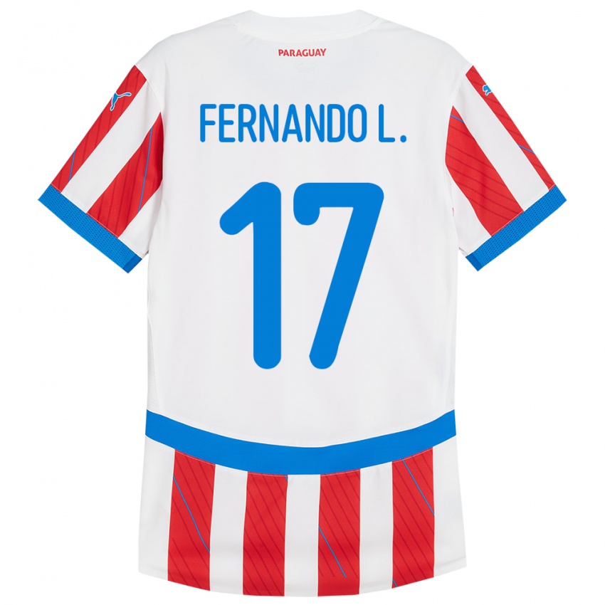 Kinder Paraguay Fernando Leguizamón #17 Weiß Rot Heimtrikot Trikot 24-26 T-Shirt Belgien