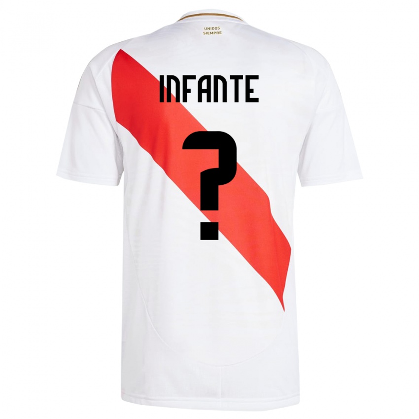 Kinderen Peru Maycol Infante #0 Wit Thuisshirt Thuistenue 24-26 T-Shirt België