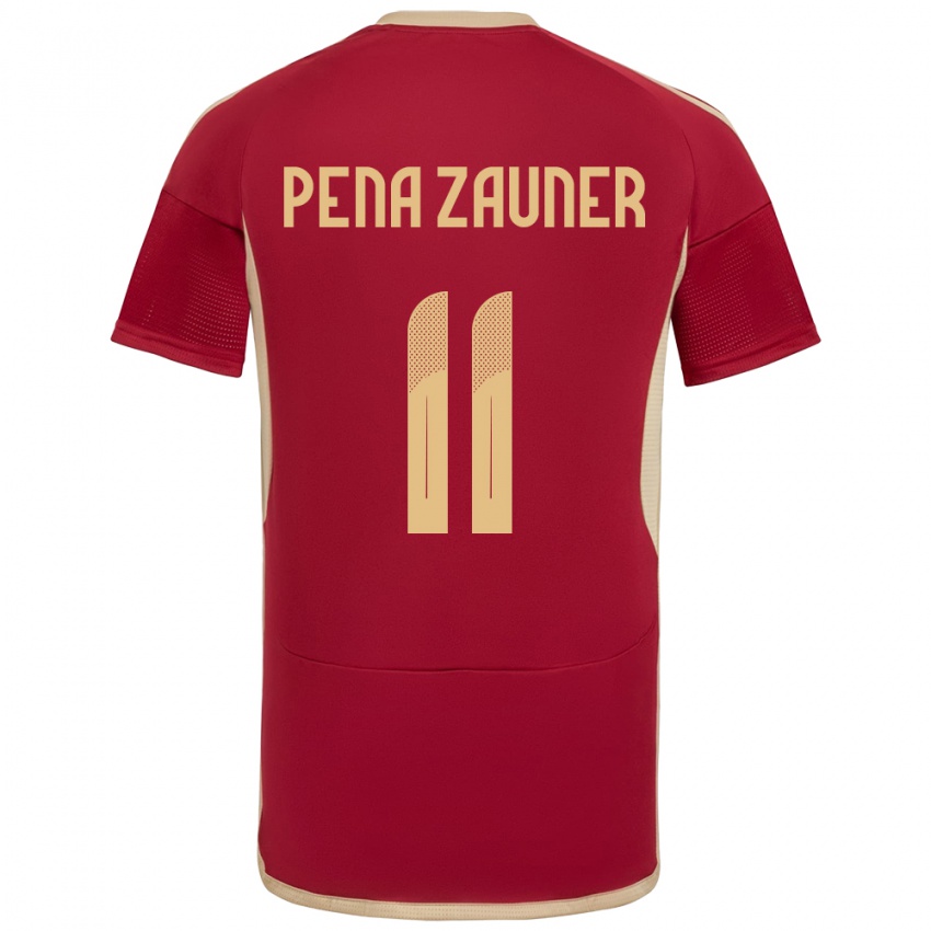 Kinder Venezuela Enrique Peña Zauner #11 Burgund Heimtrikot Trikot 24-26 T-Shirt Belgien