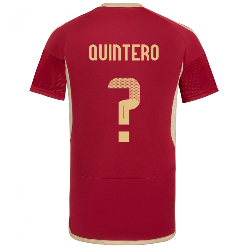 Kinderen Venezuela Teo Quintero #0 Bourgondië Thuisshirt Thuistenue 24-26 T-Shirt België