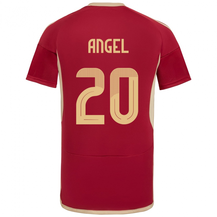 Kinderen Venezuela Wilker Ángel #20 Bourgondië Thuisshirt Thuistenue 24-26 T-Shirt België