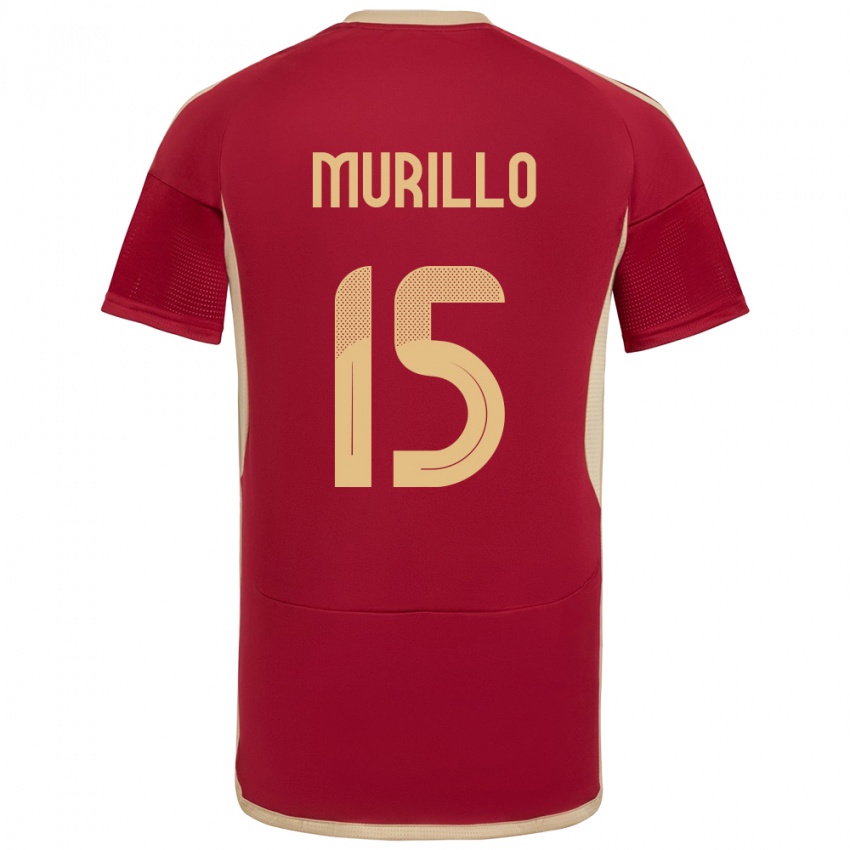 Kinderen Venezuela Jhon Murillo #15 Bourgondië Thuisshirt Thuistenue 24-26 T-Shirt België