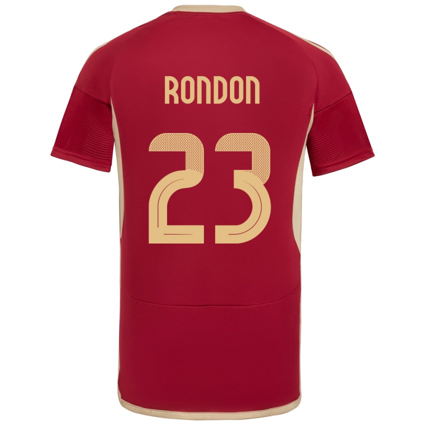 Enfant Maillot Venezuela Salomón Rondón #23 Bourgogne Tenues Domicile 24-26 T-Shirt Belgique