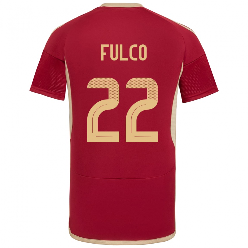 Kinder Venezuela Pedro Fulco #22 Burgund Heimtrikot Trikot 24-26 T-Shirt Belgien