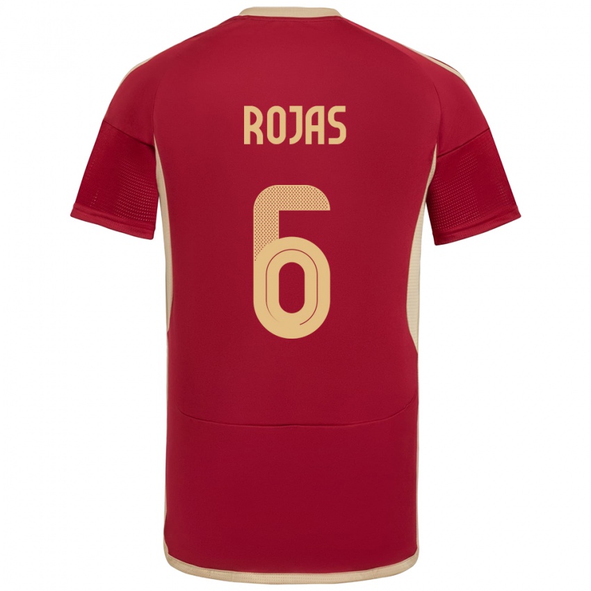 Kinderen Venezuela Carlos Rojas #6 Bourgondië Thuisshirt Thuistenue 24-26 T-Shirt België