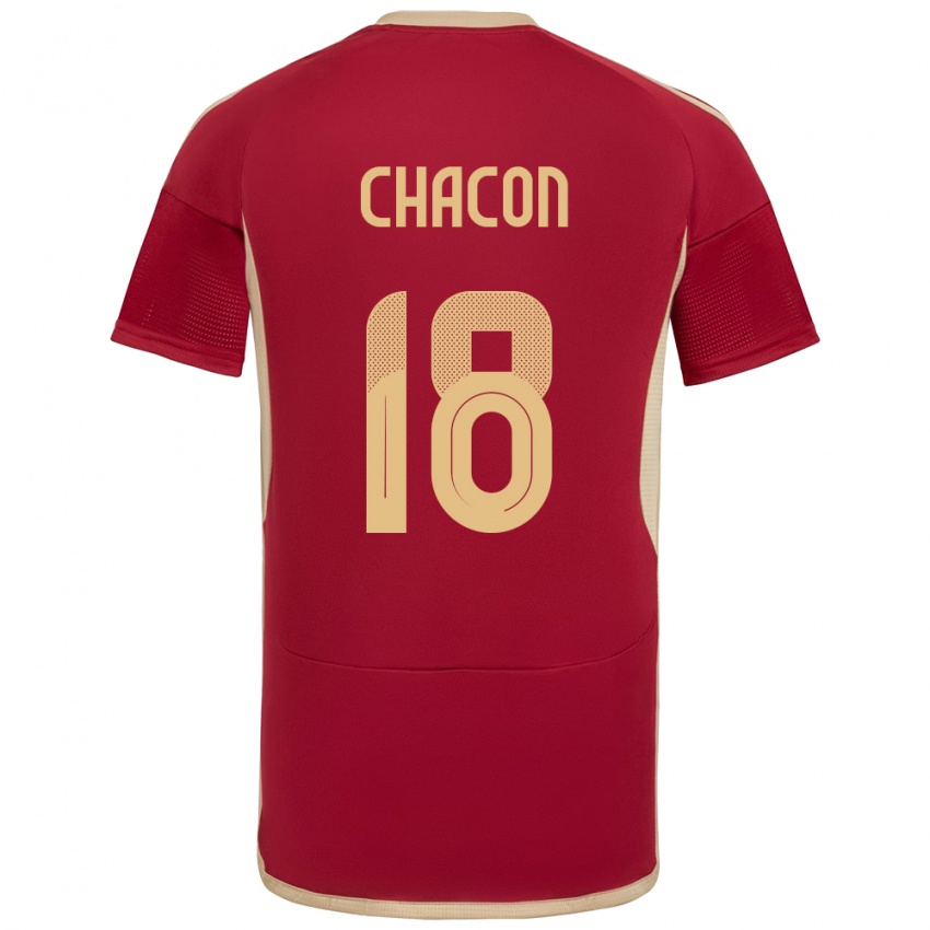 Kinderen Venezuela Yerson Chacón #18 Bourgondië Thuisshirt Thuistenue 24-26 T-Shirt België