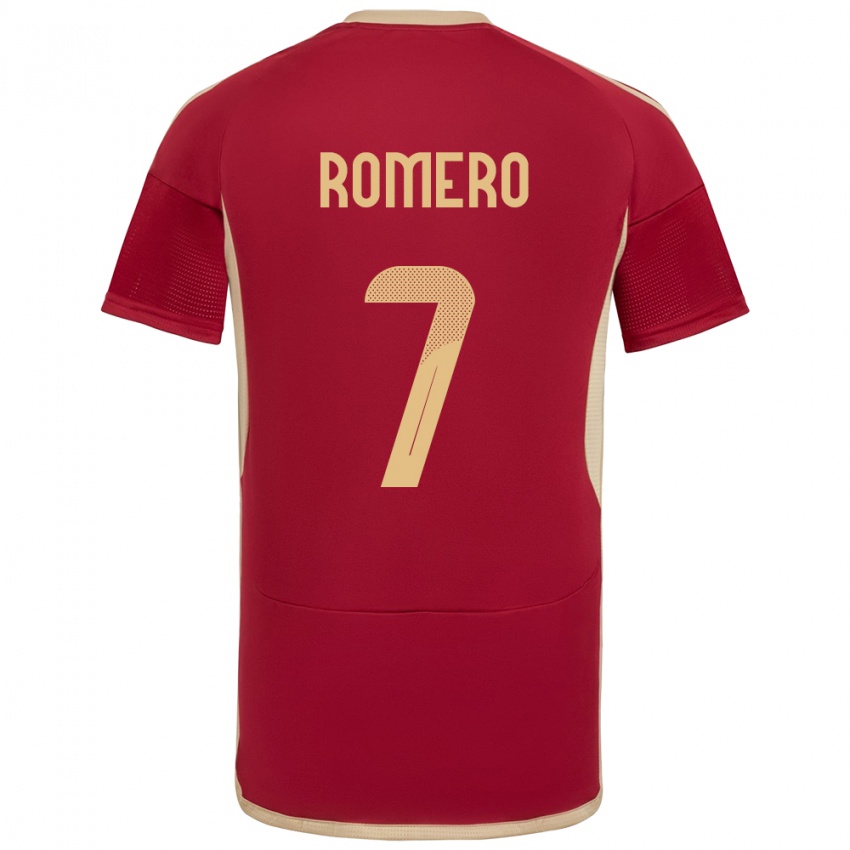 Kinder Venezuela Leenhan Romero #7 Burgund Heimtrikot Trikot 24-26 T-Shirt Belgien