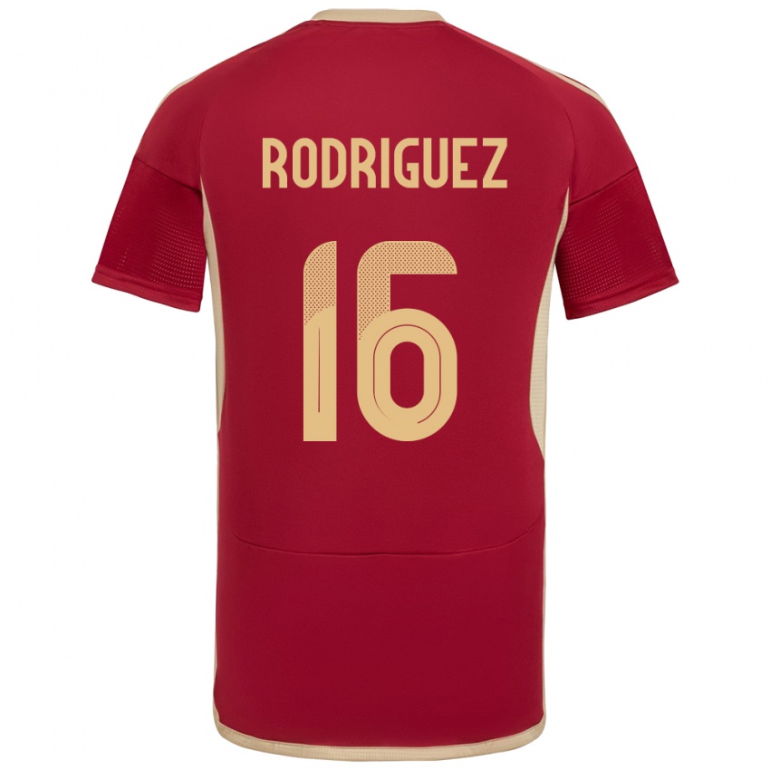 Kinderen Venezuela Arianna Rodríguez #16 Bourgondië Thuisshirt Thuistenue 24-26 T-Shirt België