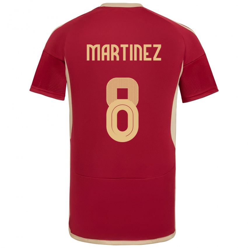 Kinderen Venezuela Bárbara Martínez #8 Bourgondië Thuisshirt Thuistenue 24-26 T-Shirt België