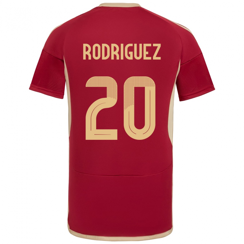 Kinderen Venezuela Dayana Rodríguez #20 Bourgondië Thuisshirt Thuistenue 24-26 T-Shirt België