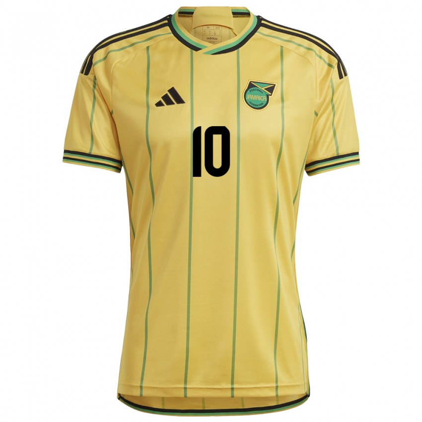 Kinderen Jamaica Jody Brown #10 Geel Thuisshirt Thuistenue 24-26 T-Shirt België