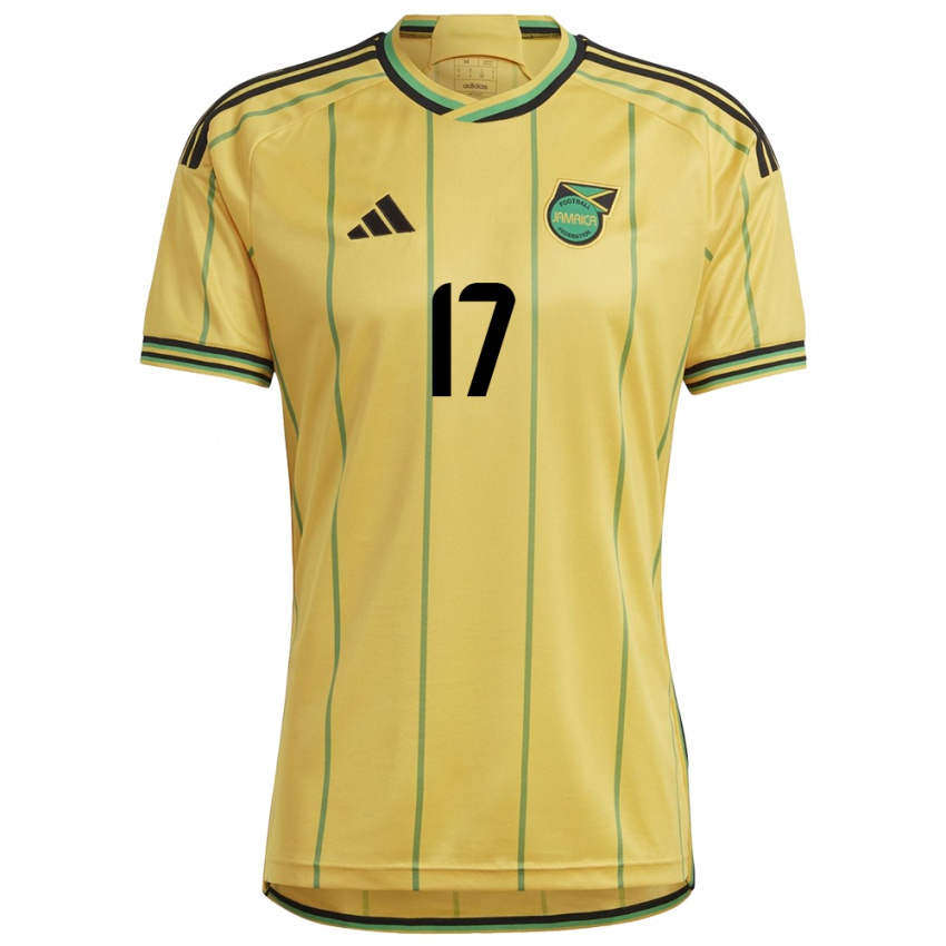 Kinderen Jamaica Alexander Bicknell #17 Geel Thuisshirt Thuistenue 24-26 T-Shirt België