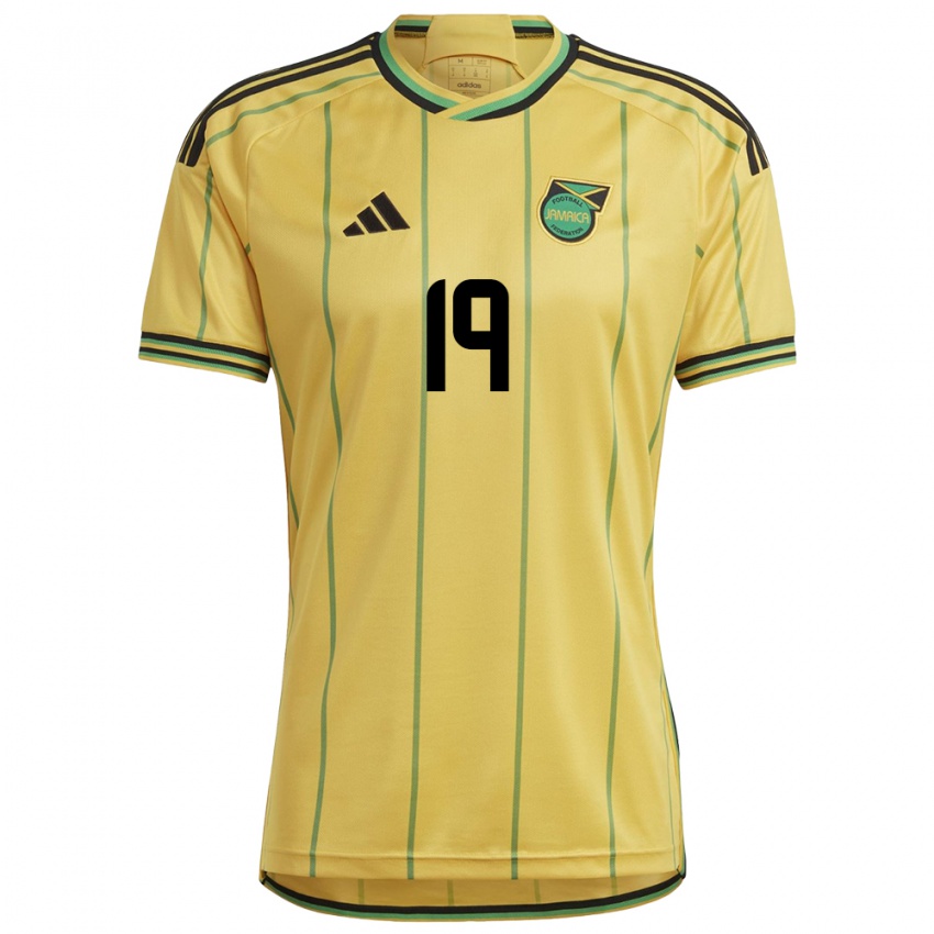 Kinderen Jamaica Tiernny Wiltshire #19 Geel Thuisshirt Thuistenue 24-26 T-Shirt België