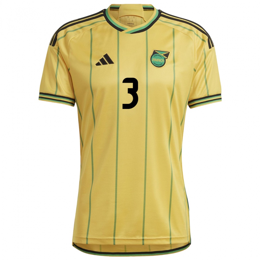 Kinderen Jamaica Michael Hector #3 Geel Thuisshirt Thuistenue 24-26 T-Shirt België