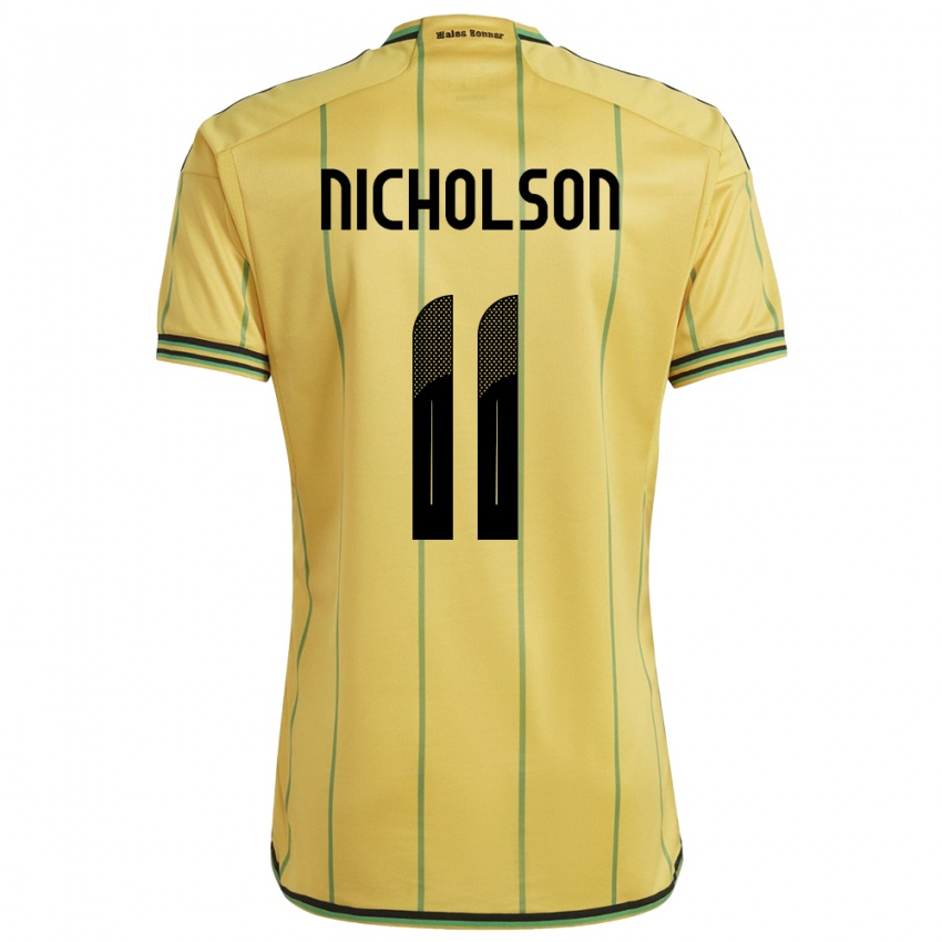 Kinderen Jamaica Shamar Nicholson #11 Geel Thuisshirt Thuistenue 24-26 T-Shirt België