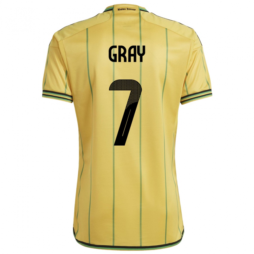 Kinderen Jamaica Demarai Gray #7 Geel Thuisshirt Thuistenue 24-26 T-Shirt België