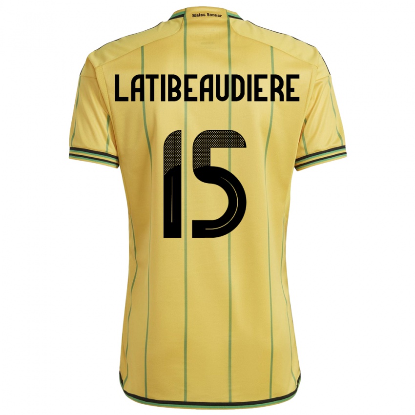 Kinderen Jamaica Joel Latibeaudiere #15 Geel Thuisshirt Thuistenue 24-26 T-Shirt België