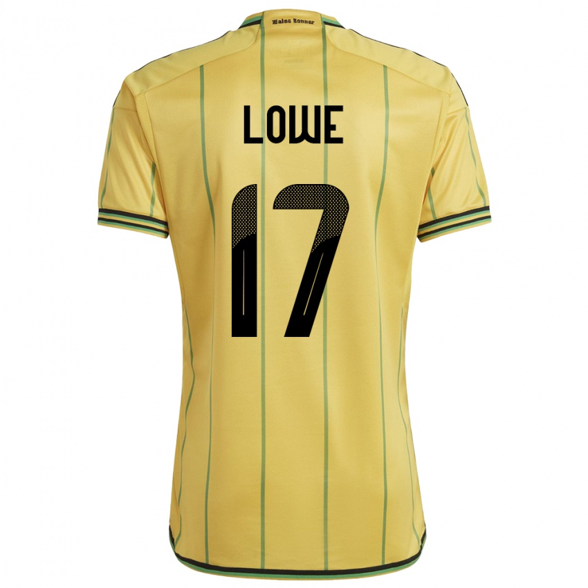 Kinderen Jamaica Damion Lowe #17 Geel Thuisshirt Thuistenue 24-26 T-Shirt België