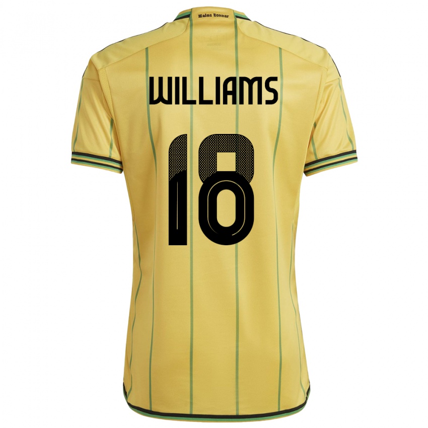 Kinderen Jamaica Romario Williams #18 Geel Thuisshirt Thuistenue 24-26 T-Shirt België