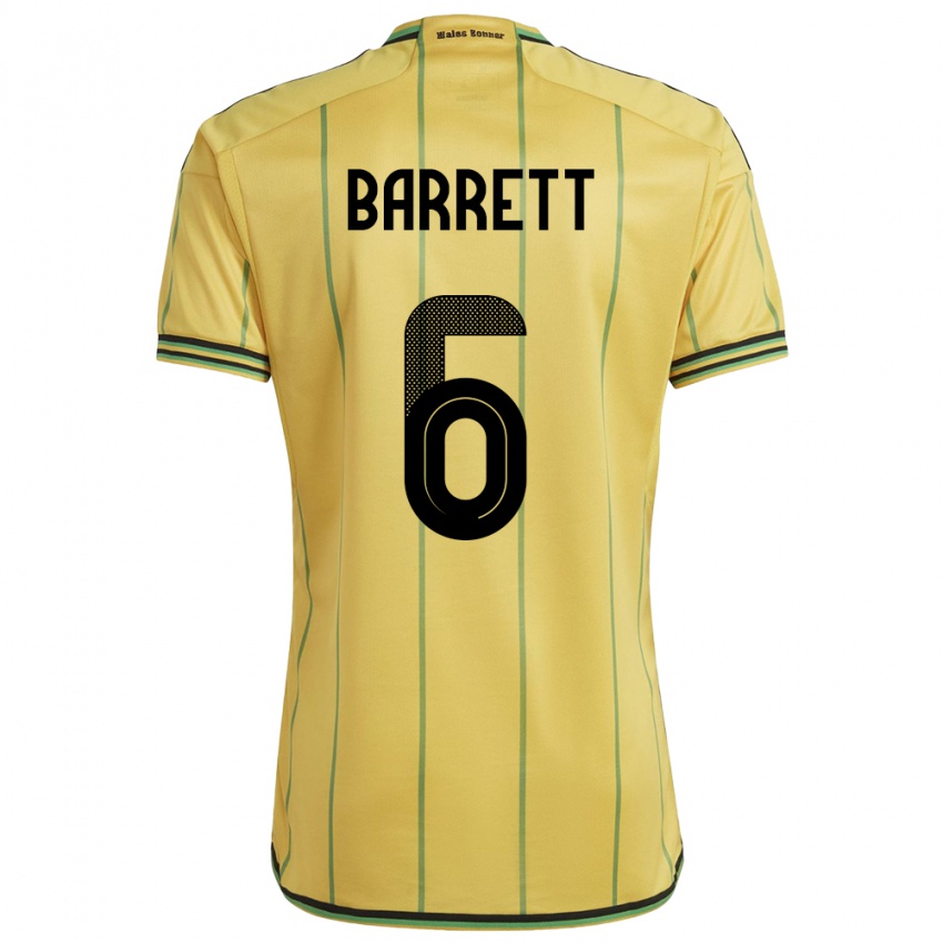 Kinderen Jamaica Ronaldo Barrett #6 Geel Thuisshirt Thuistenue 24-26 T-Shirt België