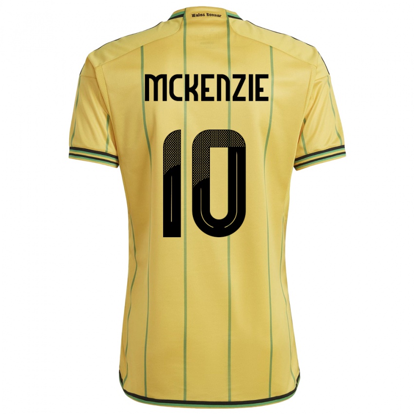 Kinderen Jamaica Denzel Mckenzie #10 Geel Thuisshirt Thuistenue 24-26 T-Shirt België