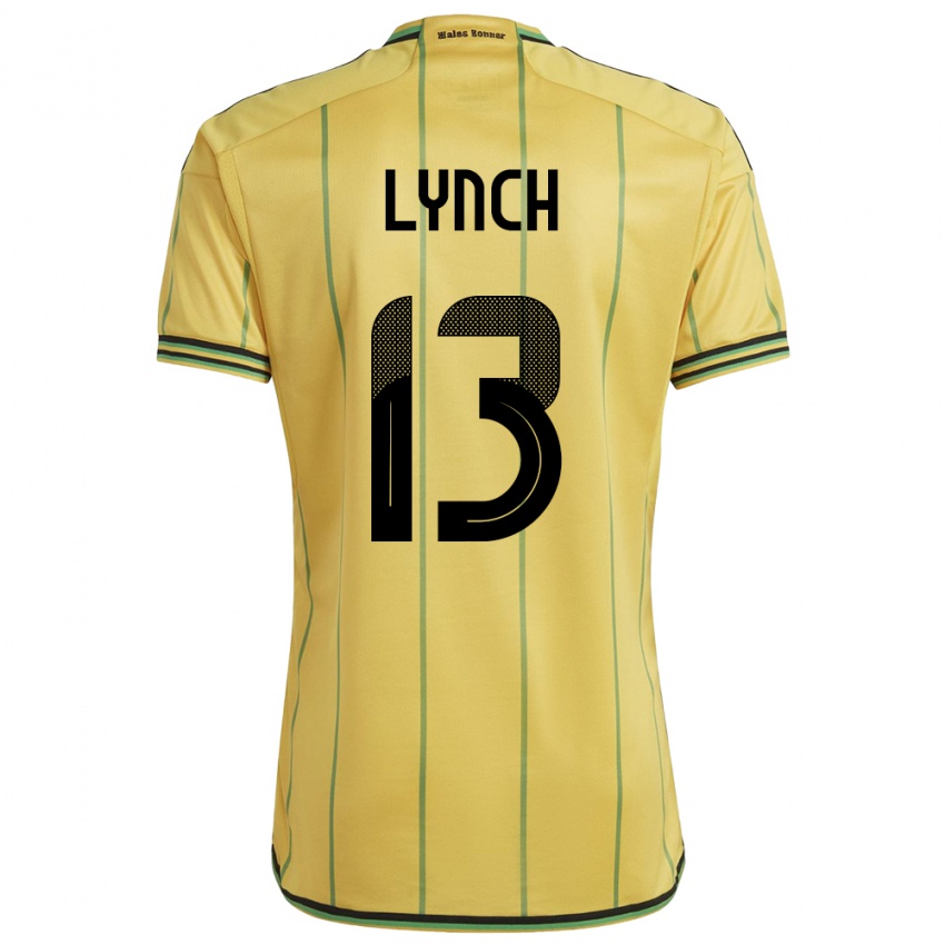 Kinderen Jamaica Taywane Lynch #13 Geel Thuisshirt Thuistenue 24-26 T-Shirt België