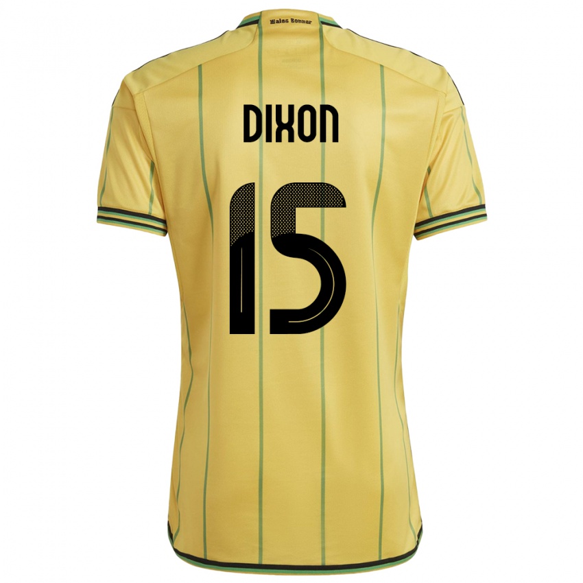 Kinderen Jamaica Ahir Dixon #15 Geel Thuisshirt Thuistenue 24-26 T-Shirt België