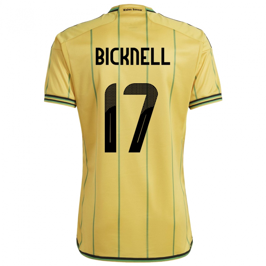Kinderen Jamaica Alexander Bicknell #17 Geel Thuisshirt Thuistenue 24-26 T-Shirt België