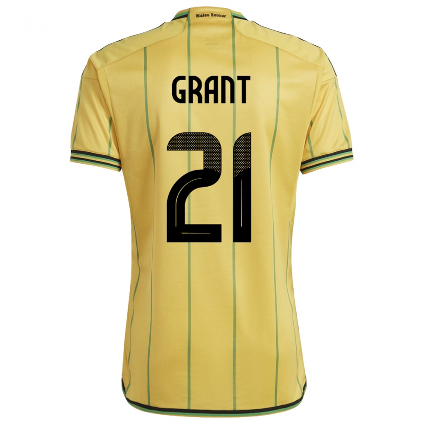 Kinderen Jamaica Joshua Grant #21 Geel Thuisshirt Thuistenue 24-26 T-Shirt België