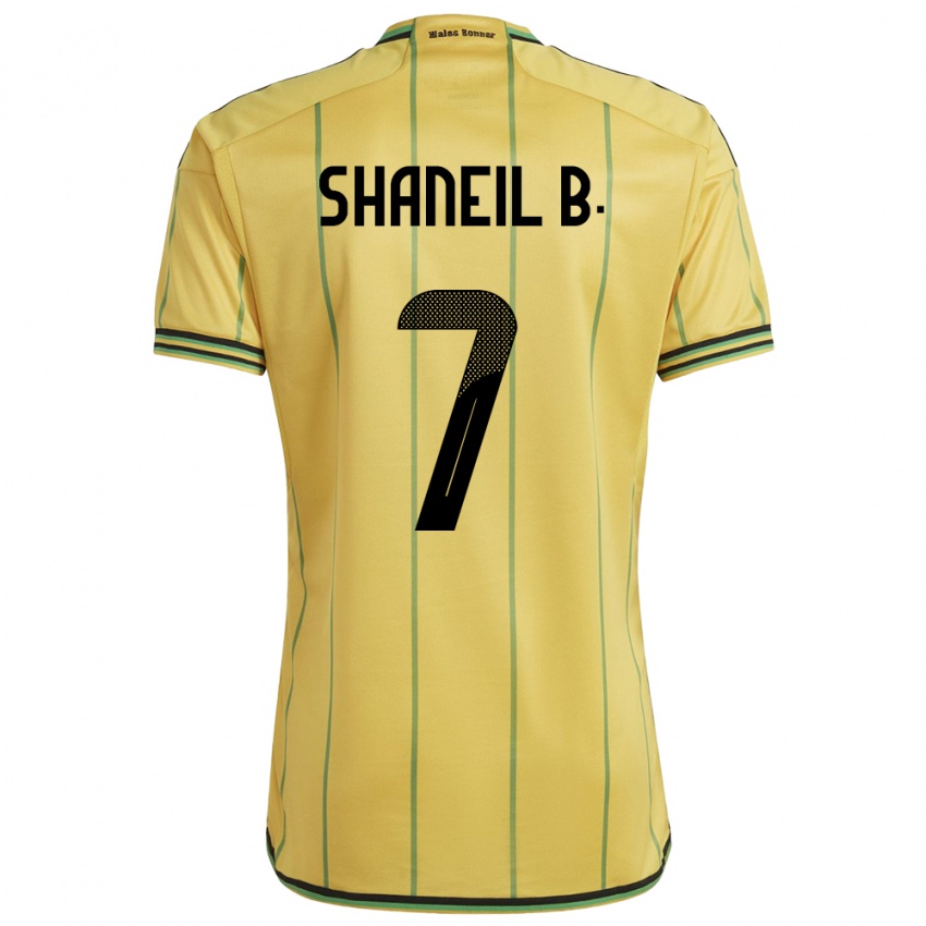 Kinder Jamaika Shaneil Buckley #7 Gelb Heimtrikot Trikot 24-26 T-Shirt Belgien