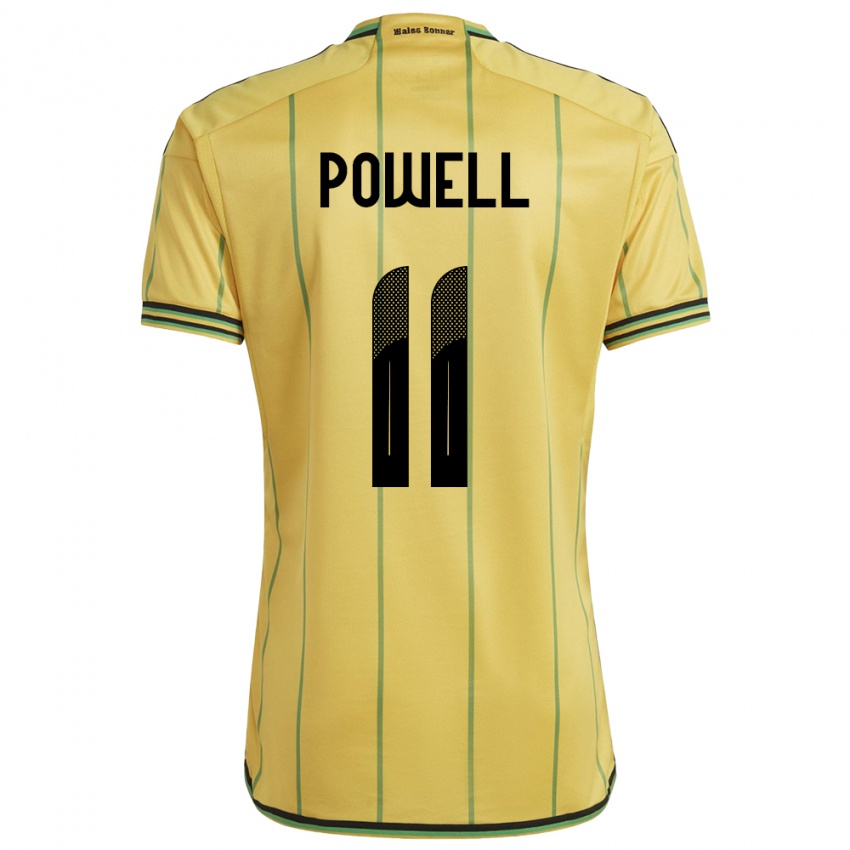 Kinderen Jamaica Destiny Powell #11 Geel Thuisshirt Thuistenue 24-26 T-Shirt België