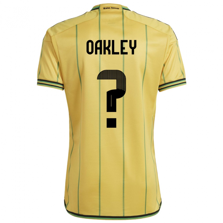 Kinderen Jamaica Katie Oakley #0 Geel Thuisshirt Thuistenue 24-26 T-Shirt België